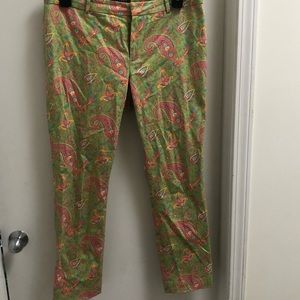 Paisley Ralph Lauren cropped slim pants